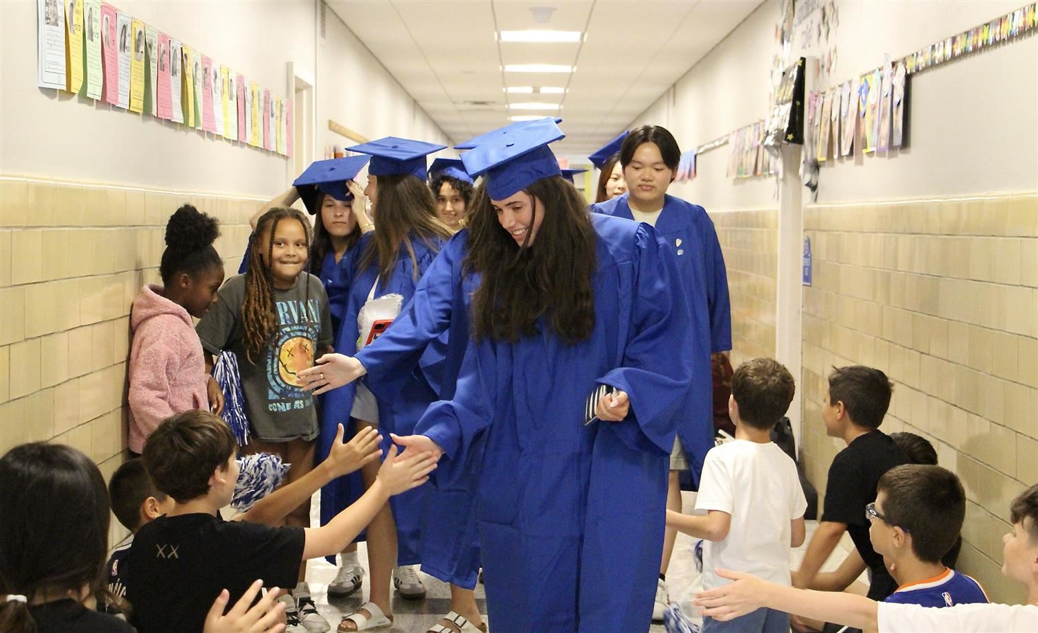 girl in hallway